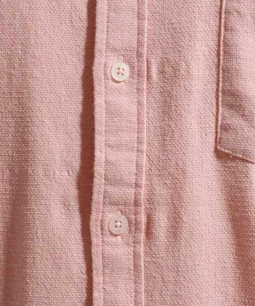 BAYFLOW（ベイフロー）の「［サングラスホルダー＆眼鏡拭き付］コットンリネンシャツ【ストレッチ】（シャツ/ブラウス・メンズ・ピンク/ホワイト/カーキ・LARGE/MEDIUM）」の5枚目の写真