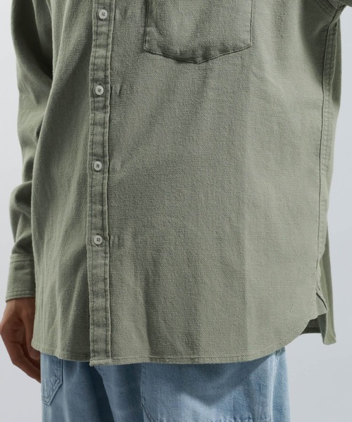 BAYFLOW（ベイフロー）の「［サングラスホルダー＆眼鏡拭き付］コットンリネンシャツ【ストレッチ】（シャツ/ブラウス・メンズ・ピンク/ホワイト/カーキ・LARGE/MEDIUM）」の9枚目の写真