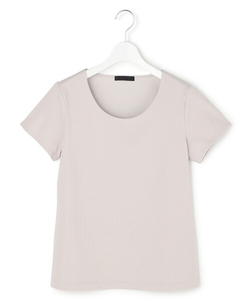ICB(アイシービー)の「スーペリアジャージー Uネック半袖プルオーバー(Tシャツ/カットソー・レディース・ブラック系/ライトグレー系/アイボリー系・SMALL/MEDIUM/X-SMALL)」の2枚目の写真