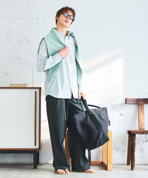 ABAHOUSE(アバハウス)の「【マルチウェイ】キャンバス×レザー トートバッグ【CHIMERE/シメール】(トートバッグ・メンズ・ブラウン/ブラック・フリー)」の3枚目の写真
