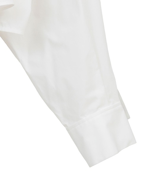 CLANE(クラネ)の「【CLANE/クラネ】RIBBON TIED COMPACT SHIRTS/リボンタイコンパクトシャツ/ブラウス(シャツ/ブラウス・レディース・ホワイト/サックスブルー・1)」の7枚目の写真