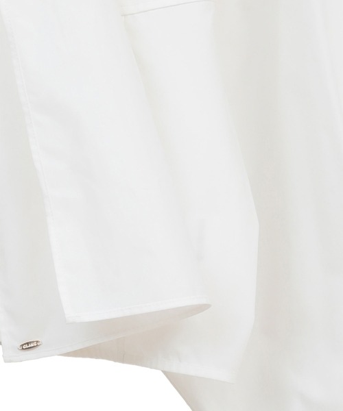 CLANE(クラネ)の「【CLANE/クラネ】RIBBON TIED COMPACT SHIRTS/リボンタイコンパクトシャツ/ブラウス(シャツ/ブラウス・レディース・ホワイト/サックスブルー・1)」の9枚目の写真