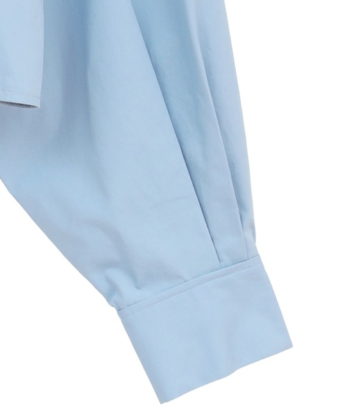 CLANE(クラネ)の「【CLANE/クラネ】RIBBON TIED COMPACT SHIRTS/リボンタイコンパクトシャツ/ブラウス(シャツ/ブラウス・レディース・ホワイト/サックスブルー・1)」の15枚目の写真