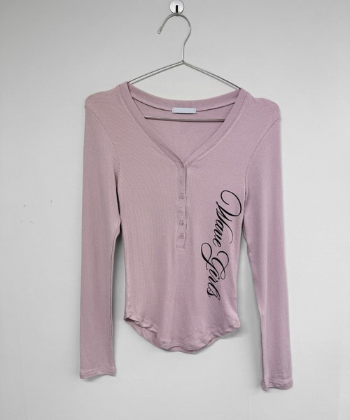 THEAIRTOWN(ジエアタウン)の「grily botton slim top(Tシャツ/カットソー・レディース・ダークグレー/ホワイト/ピンク・FREE)」の21枚目の写真
