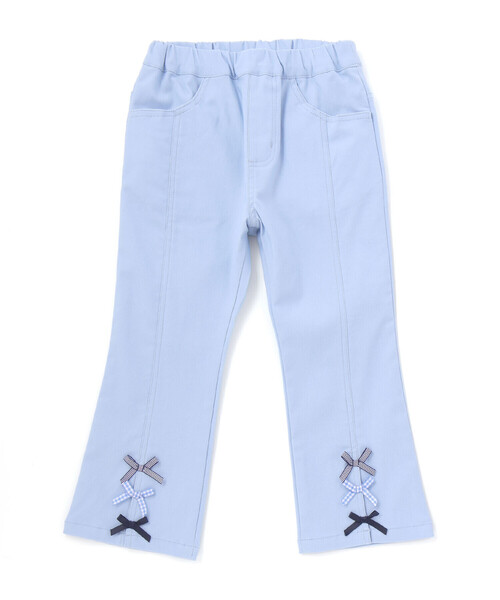 SLAP SLIP（スラップスリップ）の「裾リボン付きストレッチツイルパンツ(80~130cm)（その他パンツ・キッズ・ネイビー/オフホワイト/ブルー・120cm/130cm/110cm/80ｃｍ/100cm/90cm）」の3枚目の写真
