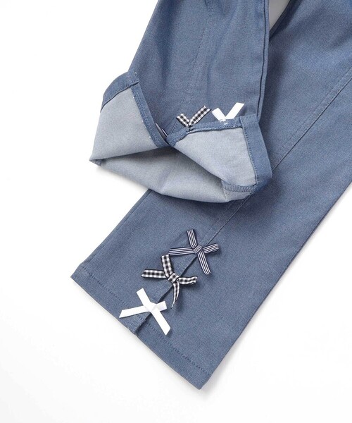 SLAP SLIP（スラップスリップ）の「裾リボン付きストレッチツイルパンツ(80~130cm)（その他パンツ・キッズ・ネイビー/オフホワイト/ブルー・120cm/130cm/110cm/80ｃｍ/100cm/90cm）」の15枚目の写真