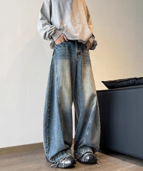 REBALANCE(リバランス)の「レトロワイドデニム(デニムパンツ・レディース・A・X-LARGE/LARGE/MEDIUM)」の2枚目の写真
