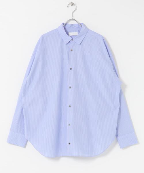 かぐれ(カグレ)の「コットンストライプレギュラーシャツ(シャツ/ブラウス・レディース・ブルー・FREE)」の8枚目の写真
