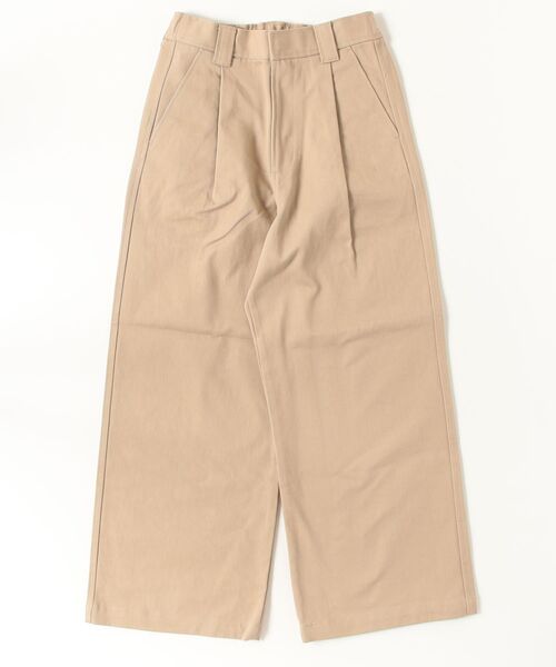 THE SHINZONE（ザ　シンゾーン）の「COTTON TWILL WIDE PANTS 26SMSPA07（その他パンツ・レディース・ベージュ/カーキ・36inch/34inch/32inch）」の2枚目の写真