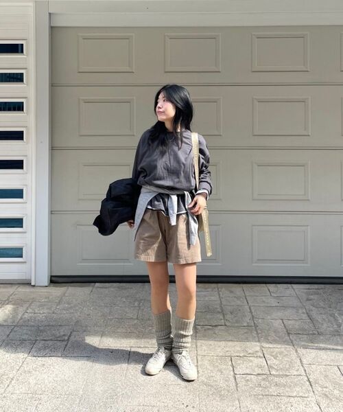 MALOUPE(マロップ)の「5115 クロップオーバーサイズTシャツ (ダークグレー)(Tシャツ/カットソー・レディース・その他・FREE)」の7枚目の写真