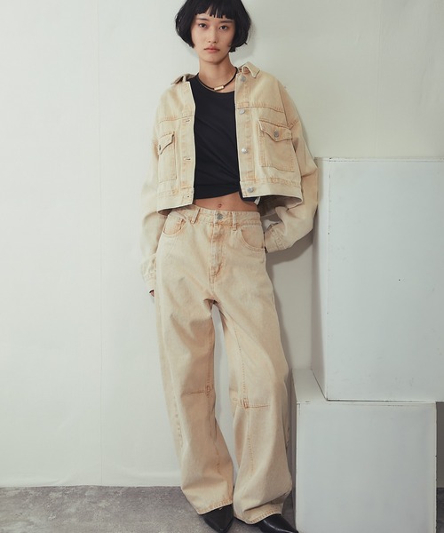 ANOTHER S（アナザーエス）の「【セットアップ対応】カラーデニム カーブパンツ（デニムパンツ・レディース・グレー/ピンク/イエロー・FREE）」の22枚目の写真