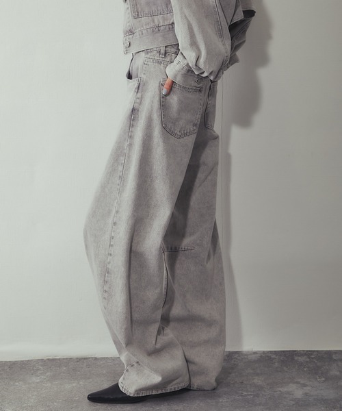 ANOTHER S（アナザーエス）の「【セットアップ対応】カラーデニム カーブパンツ（デニムパンツ・レディース・グレー/ピンク/イエロー・FREE）」の13枚目の写真