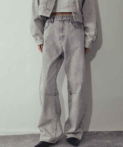 ANOTHER S（アナザーエス）の「【セットアップ対応】カラーデニム カーブパンツ（デニムパンツ・レディース・グレー/ピンク/イエロー・FREE）」の19枚目の写真