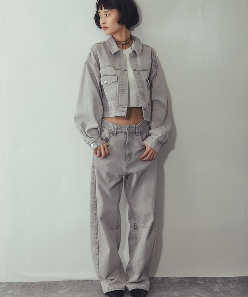 ANOTHER S（アナザーエス）の「【セットアップ対応】カラーデニム カーブパンツ（デニムパンツ・レディース・グレー/ピンク/イエロー・FREE）」の11枚目の写真