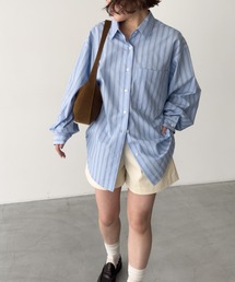 CANAL JEAN | El mar ストライプオーバーシャツ(シャツ/ブラウス)