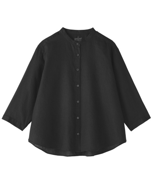 無印良品（ムジルシリョウヒン）の「婦人 リネン 洗いざらし 七分袖ブラウス（シャツ/ブラウス・レディース・ホワイト/オレンジ系/ブラック/ライトグリーン系・S/M/L/XL）」の14枚目の写真