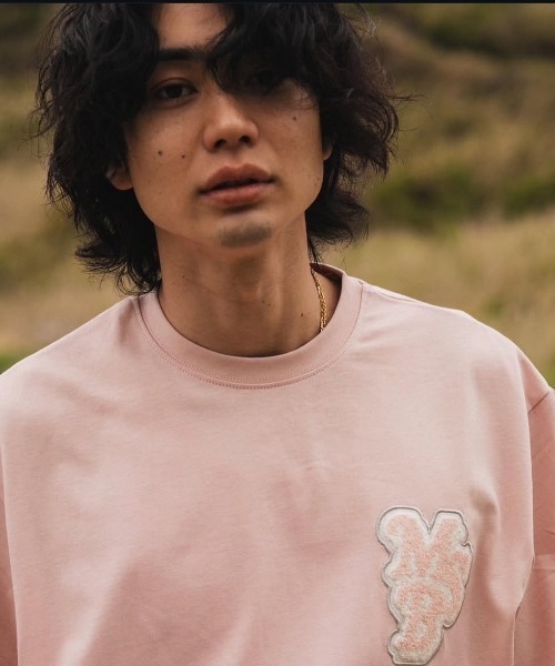 My sugar Babe(マイシュガーベイブ)の「Wappen og logo tee(Tシャツ/カットソー・メンズ・ブルー/ブラック×パープル/アイボリー/レッド/ピンク/ホワイト/イエロー/ベージュ・LARGE/X-LARGE/MEDIUM)」の8枚目の写真