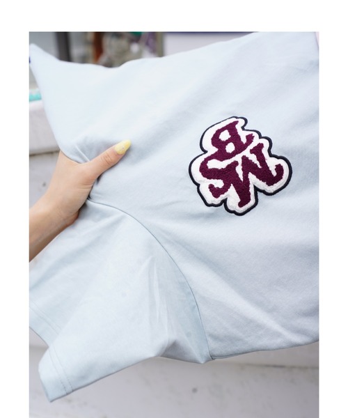 My sugar Babe(マイシュガーベイブ)の「Wappen og logo tee(Tシャツ/カットソー・メンズ・ブルー/ブラック×パープル/アイボリー/レッド/ピンク/ホワイト/イエロー/ベージュ・LARGE/X-LARGE/MEDIUM)」の6枚目の写真