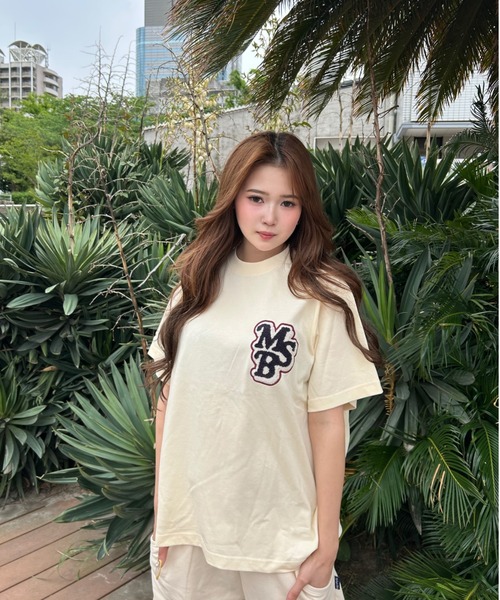 My sugar Babe(マイシュガーベイブ)の「Wappen og logo tee(Tシャツ/カットソー・メンズ・ブルー/ブラック×パープル/アイボリー/レッド/ピンク/ホワイト/イエロー/ベージュ・LARGE/X-LARGE/MEDIUM)」の3枚目の写真