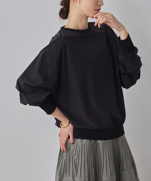 hunch(ハンチ)の「【接触冷感】薄トップス(Tシャツ/カットソー・レディース・モカ/キナリ/ブラック・FREE)」の2枚目の写真