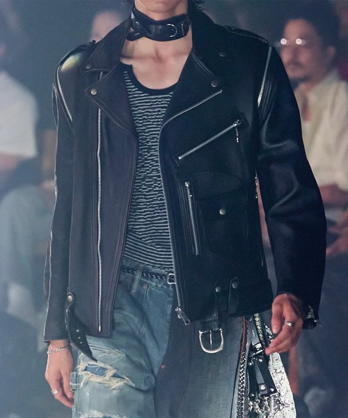 SUGARHILL(シュガーヒル)の「【SUGARHILL/シュガーヒル】SHIRINK RIDERS JACKET(ライダースジャケット・メンズ・ブラック・2)」の9枚目の写真