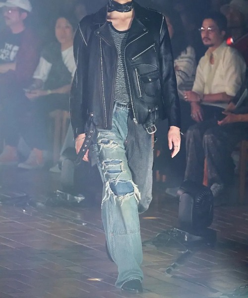 SUGARHILL(シュガーヒル)の「【SUGARHILL/シュガーヒル】SHIRINK RIDERS JACKET(ライダースジャケット・メンズ・ブラック・2)」の12枚目の写真