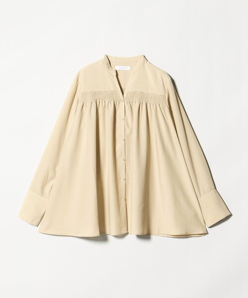 A DAY IN THE LIFE UNITED ARROWS(アデイインザライフユナイテッドアローズ)の「シャーリングギャザー スキッパーブラウス <A DAY IN THE LIFE>(シャツ/ブラウス・レディース・クリーム/ライトブルー/ネイビー・FREE)」の10枚目の写真