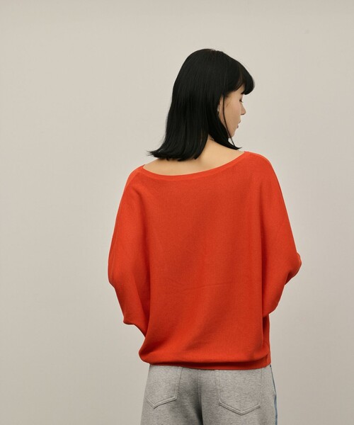 Diagram(ダイアグラム)の「ドルマンニットトップ(Tシャツ/カットソー・レディース・ブラック/オレンジ/グレー・36)」の8枚目の写真