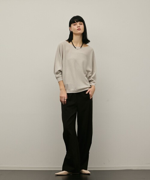 Diagram(ダイアグラム)の「ドルマンニットトップ(Tシャツ/カットソー・レディース・ブラック/オレンジ/グレー・36)」の18枚目の写真