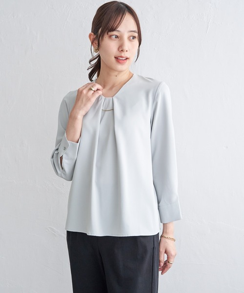 IKKA LOUNGE（イッカラウンジ）の「3WAYボウタイ付きブラウス（シャツ/ブラウス・レディース・オフホワイト/グレイッシュベージュ/ミント・M/L/S）」の12枚目の写真