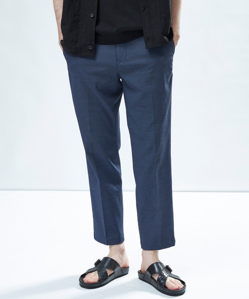 MEN'S BIGI(メンズビギ)の「シェルタリングドライオックス アンクルパンツ<吸汗速乾/紫外線防止/接触冷感/ストレッチ>(その他パンツ・メンズ・ホワイト/ネイビー/ベージュ/サックスブルー・01/04/03/02)」の4枚目の写真