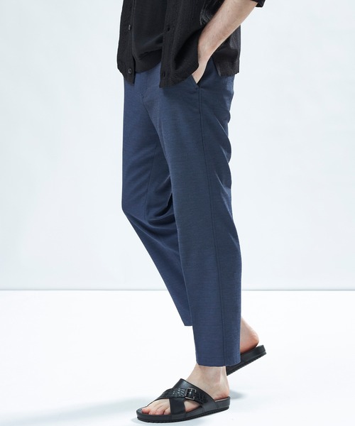MEN'S BIGI(メンズビギ)の「シェルタリングドライオックス アンクルパンツ<吸汗速乾/紫外線防止/接触冷感/ストレッチ>(その他パンツ・メンズ・ホワイト/ネイビー/ベージュ/サックスブルー・01/04/03/02)」の8枚目の写真
