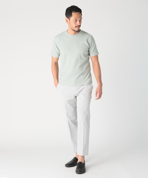 MEN'S BIGI(メンズビギ)の「シェルタリングドライオックス アンクルパンツ<吸汗速乾/紫外線防止/接触冷感/ストレッチ>(その他パンツ・メンズ・ホワイト/ネイビー/ベージュ/サックスブルー・01/04/03/02)」の15枚目の写真