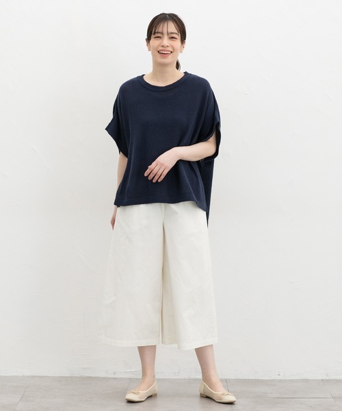 Honeys(ハニーズ)の「ポンチョ風ベスト(ニット/セーター・レディース・ネイビー/ベージュ/ピンク系その他/ブラック/杢グレー・F)」の9枚目の写真