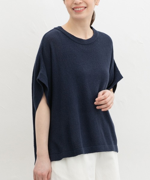 Honeys(ハニーズ)の「ポンチョ風ベスト(ニット/セーター・レディース・ネイビー/ベージュ/ピンク系その他/ブラック/杢グレー・F)」の10枚目の写真