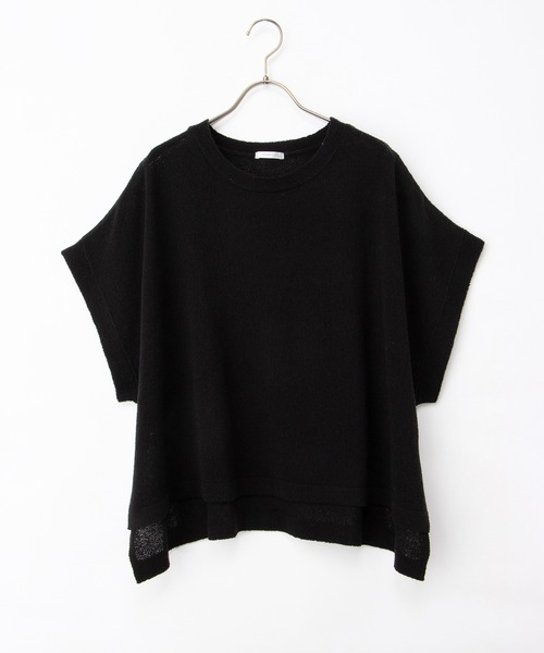 Honeys(ハニーズ)の「ポンチョ風ベスト(ニット/セーター・レディース・ネイビー/ベージュ/ピンク系その他/ブラック/杢グレー・F)」の20枚目の写真