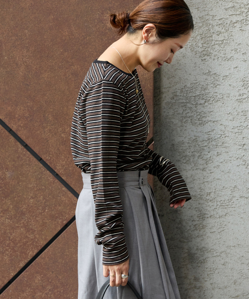 JOURNAL STANDARD（ジャーナルスタンダード）の「《追加3》ベアテレココンパクトプルオーバー（Tシャツ/カットソー・レディース・ブラウン/ホワイト/カーキ/ブラック・FREE）」の14枚目の写真