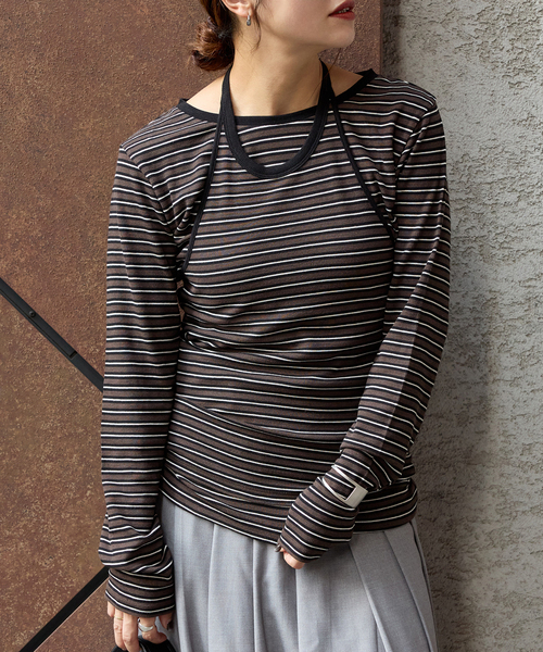 JOURNAL STANDARD（ジャーナルスタンダード）の「《追加3》ベアテレココンパクトプルオーバー（Tシャツ/カットソー・レディース・ブラウン/ホワイト/カーキ/ブラック・FREE）」の17枚目の写真