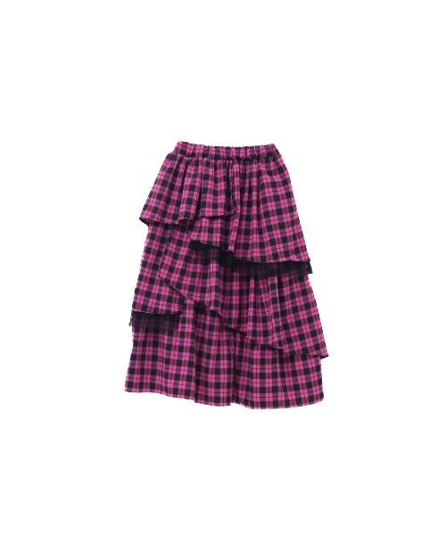 unica（ユニカ）の「チェック柄メッシュフリルスカート  laides（スカート・レディース・ピンク/オフホワイト・F）」の18枚目の写真