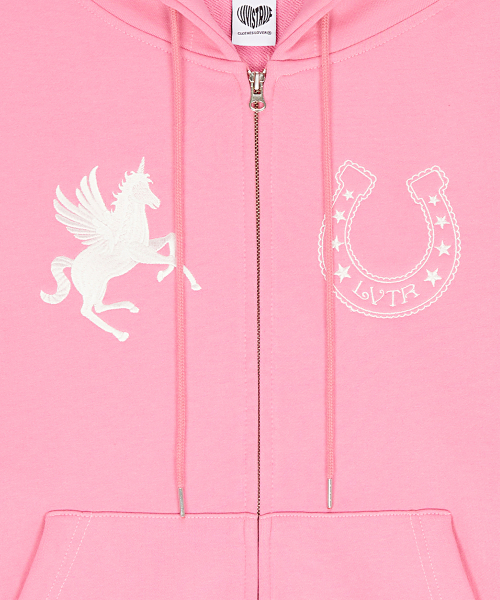 LUVISTRUE(ラヴイズトゥルー)の「EL UNICORN HOOD ZIP UP(PINK)(パーカー・レディース・その他・FREE)」の5枚目の写真