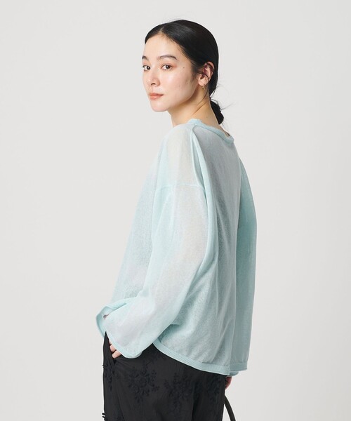BEAUTY&YOUTH UNITED ARROWS（ビューティーアンドユースユナイテッドアローズ）の「麻ブレンド ルーズ ボートネック ニットプルオーバー ウォッシャブル（ニット/セーター・レディース・ブラック/ライトブルー/ホワイト・FREE）」の22枚目の写真