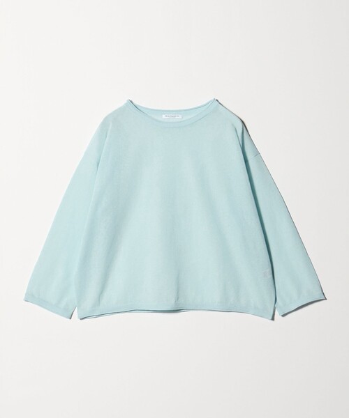 BEAUTY&YOUTH UNITED ARROWS（ビューティーアンドユースユナイテッドアローズ）の「麻ブレンド ルーズ ボートネック ニットプルオーバー ウォッシャブル（ニット/セーター・レディース・ブラック/ライトブルー/ホワイト・FREE）」の8枚目の写真