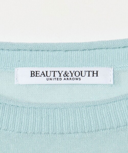 BEAUTY&YOUTH UNITED ARROWS（ビューティーアンドユースユナイテッドアローズ）の「麻ブレンド ルーズ ボートネック ニットプルオーバー ウォッシャブル（ニット/セーター・レディース・ブラック/ライトブルー/ホワイト・FREE）」の13枚目の写真