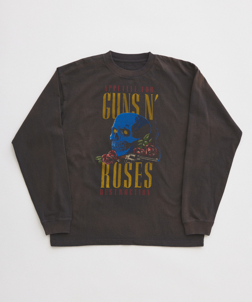 JOURNAL STANDARD relume(ジャーナルスタンダード レリューム)の「ガンズ・アンド・ローゼズ 別注 ヴィンテージライク ロングスリーブTee(Tシャツ/カットソー・メンズ・ホワイト/ブラックミックス/モスグリーン・MEDIUM/LARGE)」の3枚目の写真