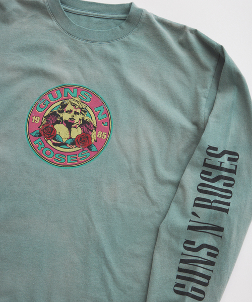 JOURNAL STANDARD relume(ジャーナルスタンダード レリューム)の「ガンズ・アンド・ローゼズ 別注 ヴィンテージライク ロングスリーブTee(Tシャツ/カットソー・メンズ・ホワイト/ブラックミックス/モスグリーン・MEDIUM/LARGE)」の9枚目の写真
