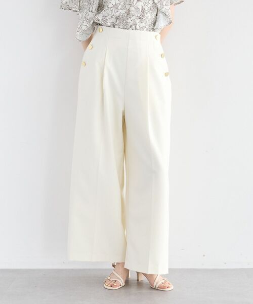 YECCA VECCA（イェッカヴェッカ）の「マリンパンツ（その他パンツ・レディース・オフホワイト/ネイビー/ベージュ・M/S）」の2枚目の写真