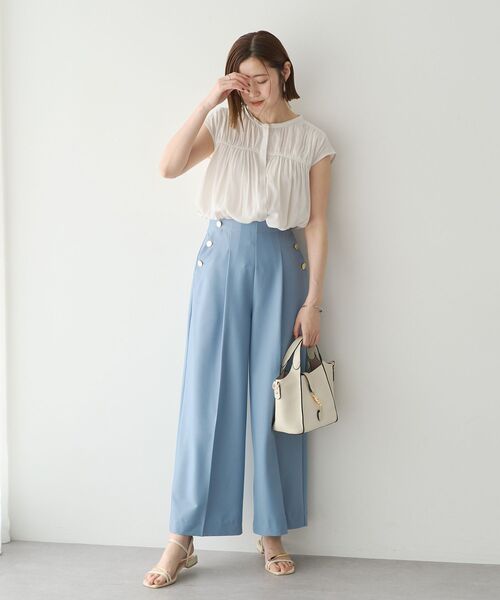 YECCA VECCA（イェッカヴェッカ）の「【尾崎紗代子さん着用】マリンパンツ（その他パンツ・レディース・オフホワイト/ネイビー/ベージュ/ライトブルー・M/S）」の16枚目の写真