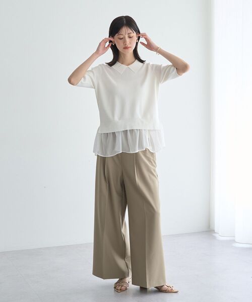 YECCA VECCA（イェッカヴェッカ）の「【尾崎紗代子さん着用】マリンパンツ（その他パンツ・レディース・オフホワイト/ネイビー/ベージュ/ライトブルー・M/S）」の20枚目の写真