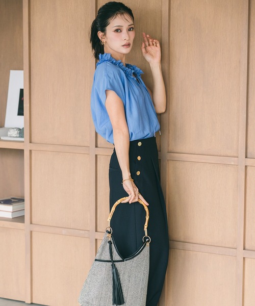 YECCA VECCA(イェッカヴェッカ)の「【尾崎紗代子さん着用】マリンパンツ(その他パンツ・レディース・オフホワイト/ネイビー/ベージュ・M/S)」の7枚目の写真