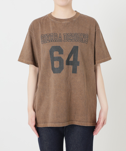 SIERRA DESIGNS（シェラデザイン）の「Sierra Designs/シエラデザインズ SLOBE別注 ナンバリングTEE 【手洗い可能】（Tシャツ/カットソー・レディース・ブラウン/アイボリー・FREE）」の8枚目の写真